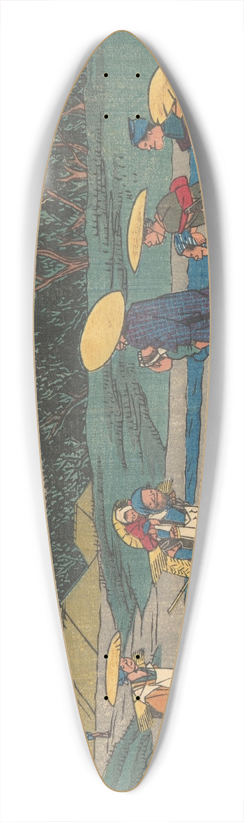 And Hiroshige - Fujieda 39.3 inch art pintail longboard deck
