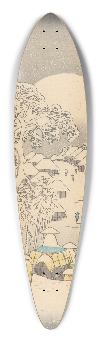 And Hiroshige - Fujikawa 39.3 inch art pintail longboard deck