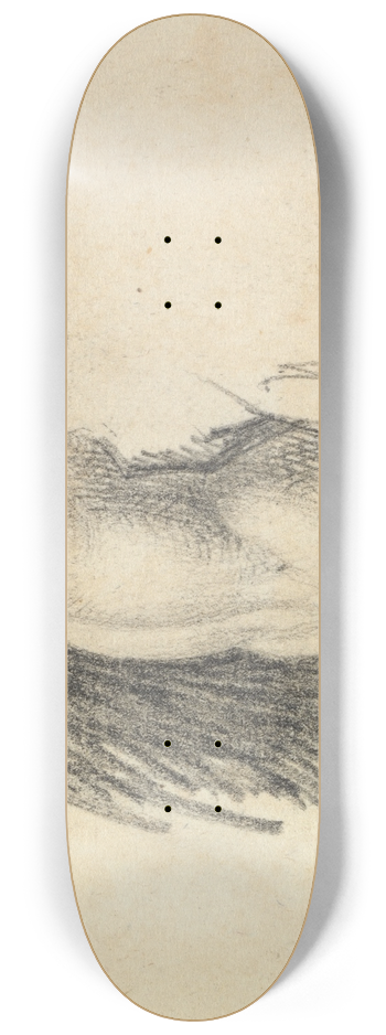 Benjamin Robert Haydon - Study ot the Backside of a Nude Figure 8.25 inch art skate deck