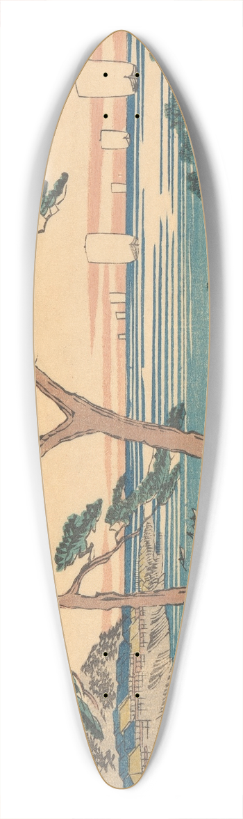 And Hiroshige - Kanagawa 39.3 inch art pintail longboard deck