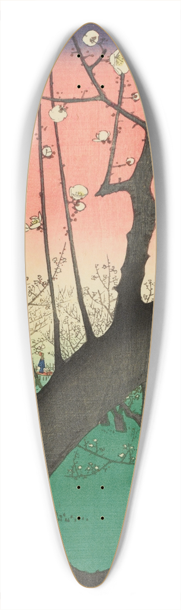 And Hiroshige - Plum Garden, Kameido 39.3 inch art pintail longboard deck