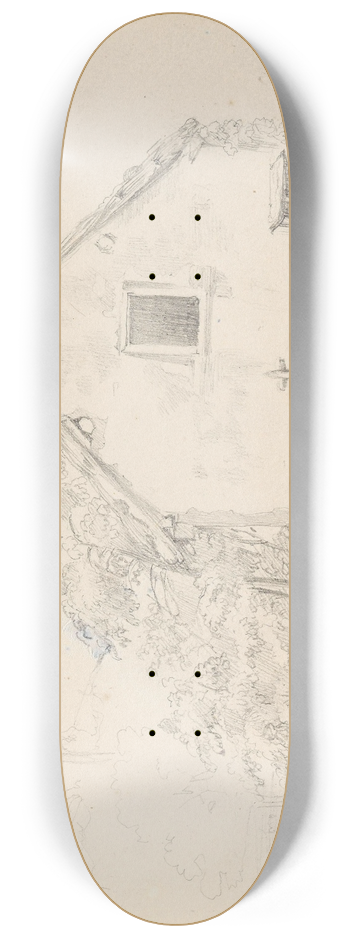 Adolph Tidemand - Bondehus, Altenahr 8.25 inch art skate deck