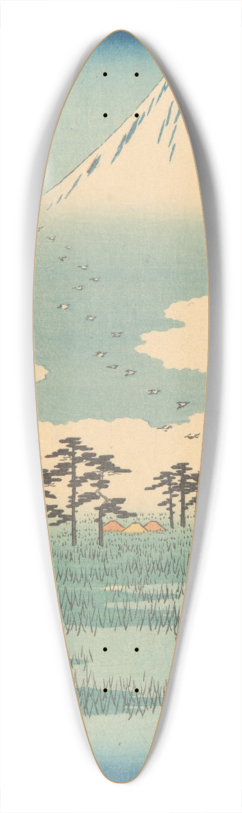 And Hiroshige - Yoshiwara 39.3 inch art pintail longboard deck