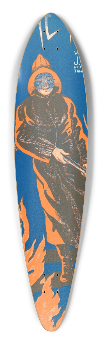 Andr De Takacs - My ragtime fireman 39.3 inch art pintail longboard deck