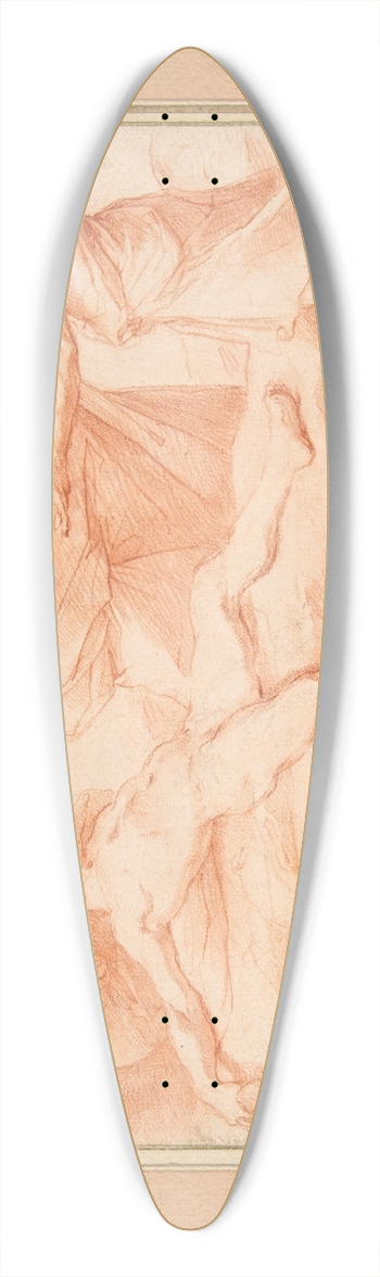 Andrea Sacchi - The Drunkenness of Noah 39.3 inch art pintail longboard deck