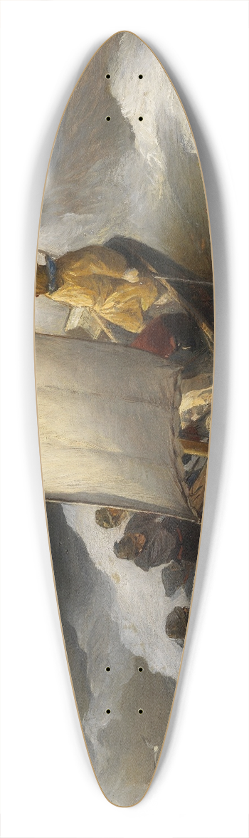 Andreas Achenbach - Fischerboot auf strmischer See 39.3 inch art pintail longboard deck