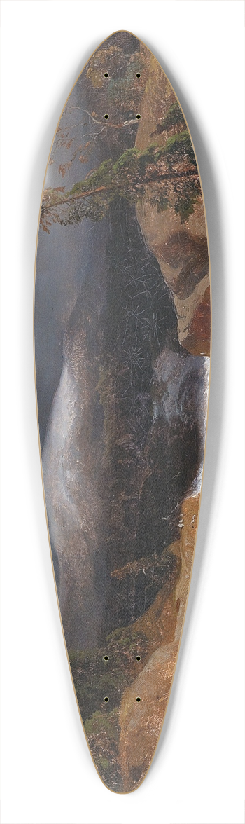 Andreas Achenbach - Norwegische Berglandschaft 39.3 inch art pintail longboard deck
