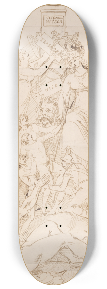 Benjamin West - A Project for the Monument of the Apotheosis of Nelson 8.25 inch art skate deck