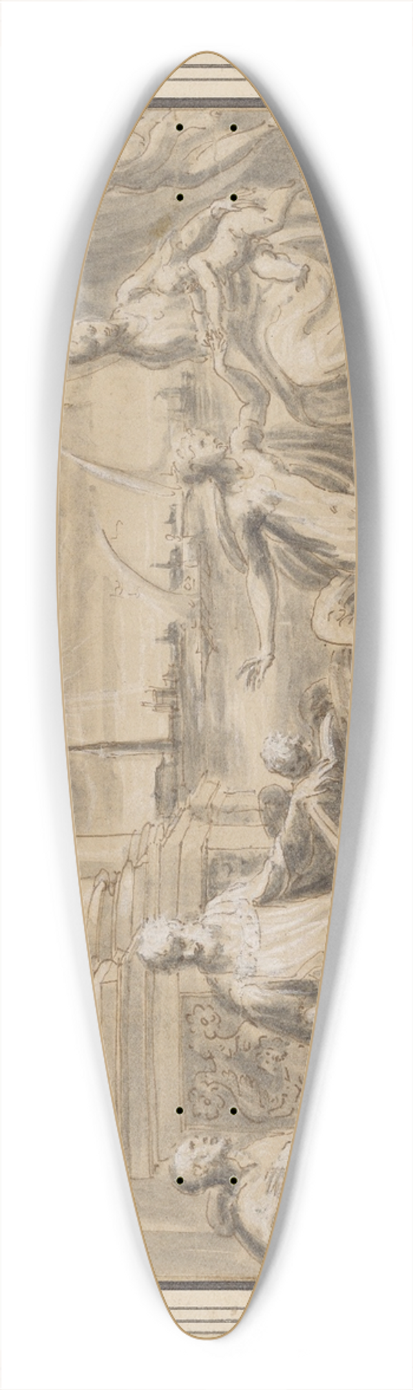 Andrea Schiavone - The Mystic Marriage of Saint Catherine with Saints and a Doge 39.3 inch art pintail longboard deck
