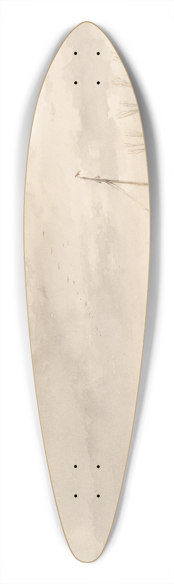 Andreas Schelfhout - Winterlandschap met bevroren meer 39.3 inch art pintail longboard deck