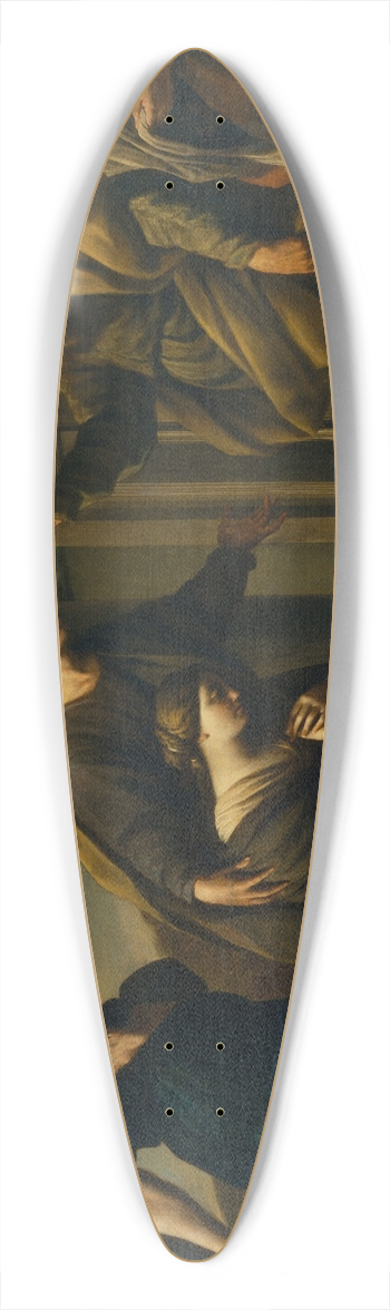 Andrea Vaccaro - Raguels Blessing of her Daughter Sarah before Leaving Ecbatana with Tobias 39.3 inch art pintail longboard deck