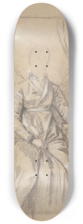 Benjamin West - Costume Study for the Portrait of a Lady 8.25 inch art skate deck