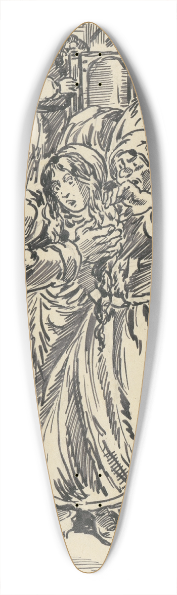 Andrej Kovik - 6.- nos 39.3 inch art pintail longboard deck