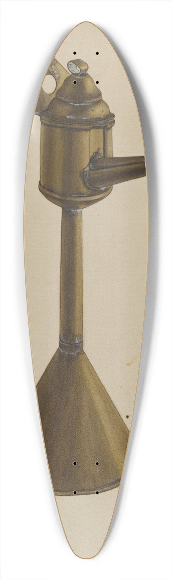 Andrew Topolosky - Brass Oil Lamp 39.3 inch art pintail longboard deck
