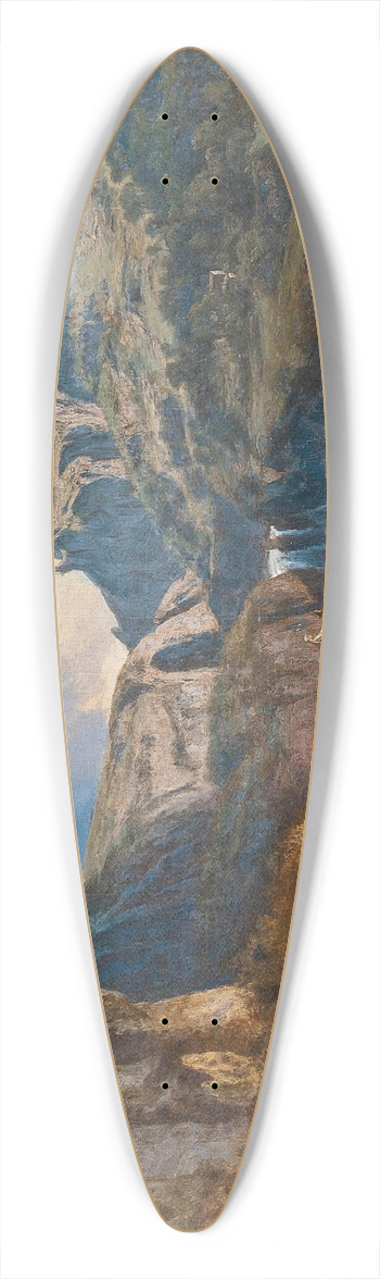 Andrs Mark - Herding goats on a mountain pass 39.3 inch art pintail longboard deck