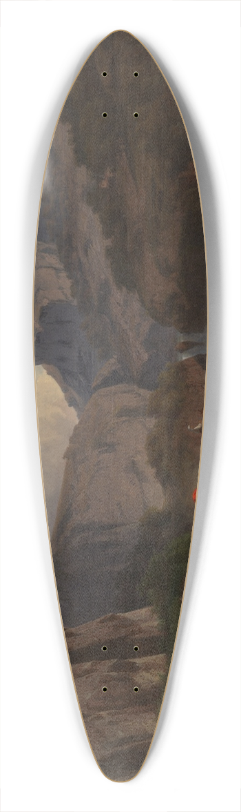 Andrs Mark - MountainLandscape 39.3 inch art pintail longboard deck