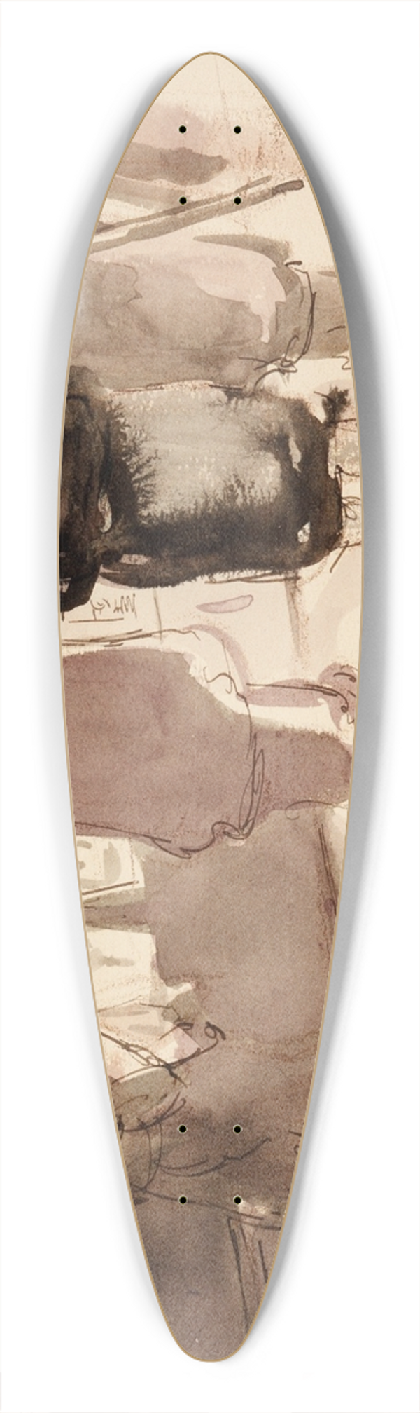 Andrus Johani - Pariisi bukinistide juures 39.3 inch art pintail longboard deck