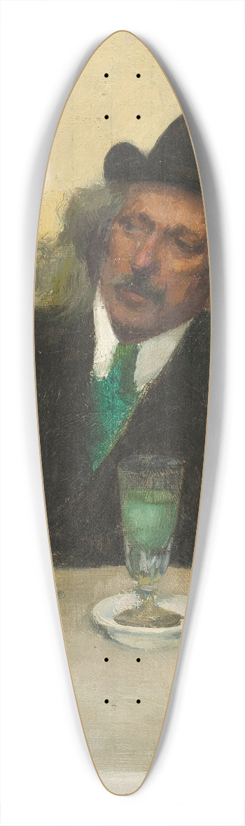 Andr Victor douard Devambez - Au caf 39.3 inch art pintail longboard deck