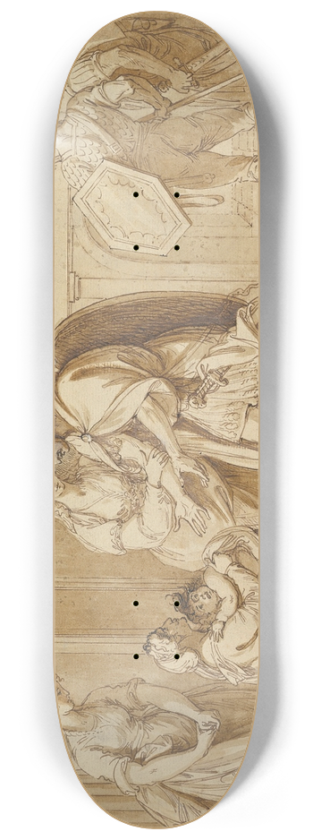 Benjamin West - Hector taking leave of Andromache; the Fright of Astyanax 8.25 inch art skate deck