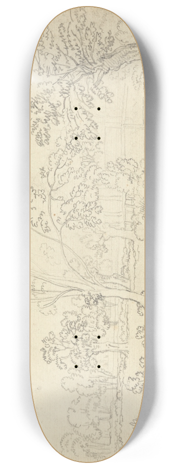 Benjamin West - Landscape at Henstead 8.25 inch art skate deck