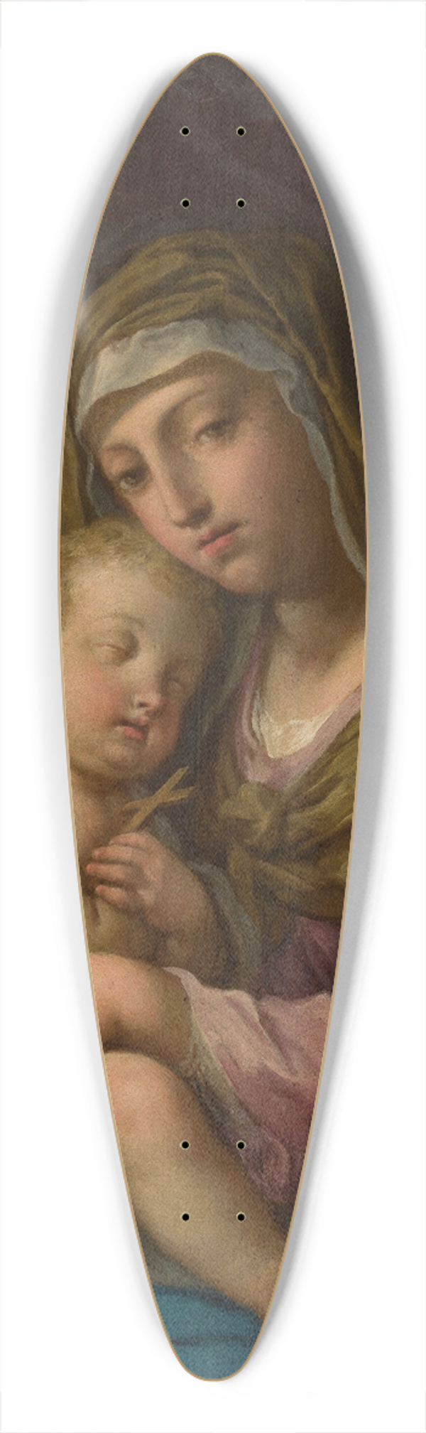 Angelo Trevisani - Madonna with sleeping Child Jesus 39.3 inch art pintail longboard deck