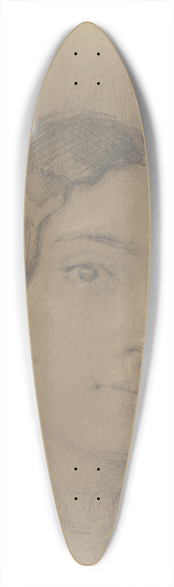 Angilbert Gbel - Womans head 39.3 inch art pintail longboard deck
