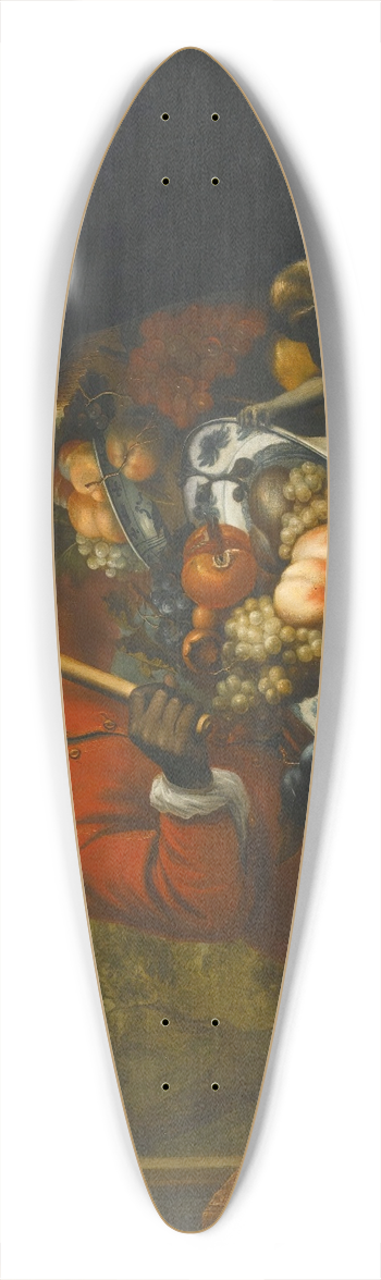 Anglo-Dutch School - A Still Life With A Monkey Upsetting A Bowl Of Fruit 39.3 inch art pintail longboard deck