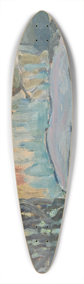 Anna Boberg - From Svolvaer Harbour. Study from Lofoten 39.3 inch art pintail longboard deck