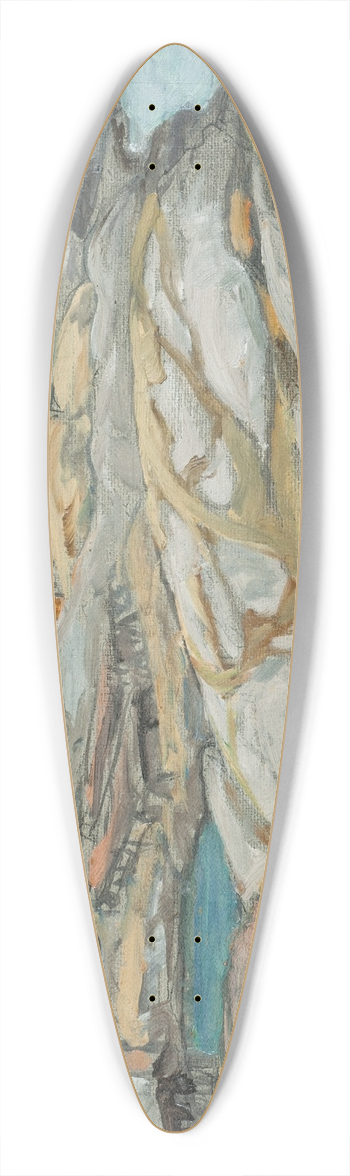 Anna Boberg - The Village at the Foot of the Mountain. Study from Lofoten 39.3 inch art pintail longboard deck