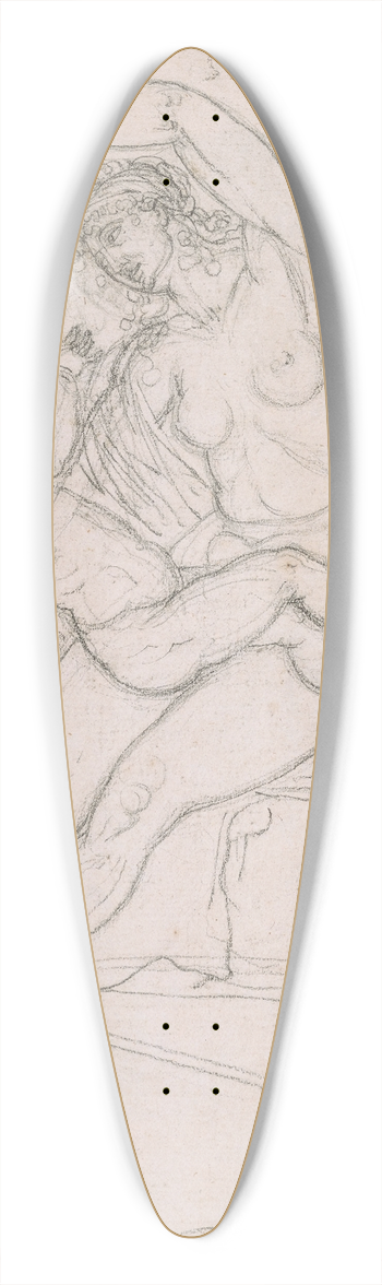Anne Louis Girodet-Trioson - The Childhood of Bacchus 39.3 inch art pintail longboard deck