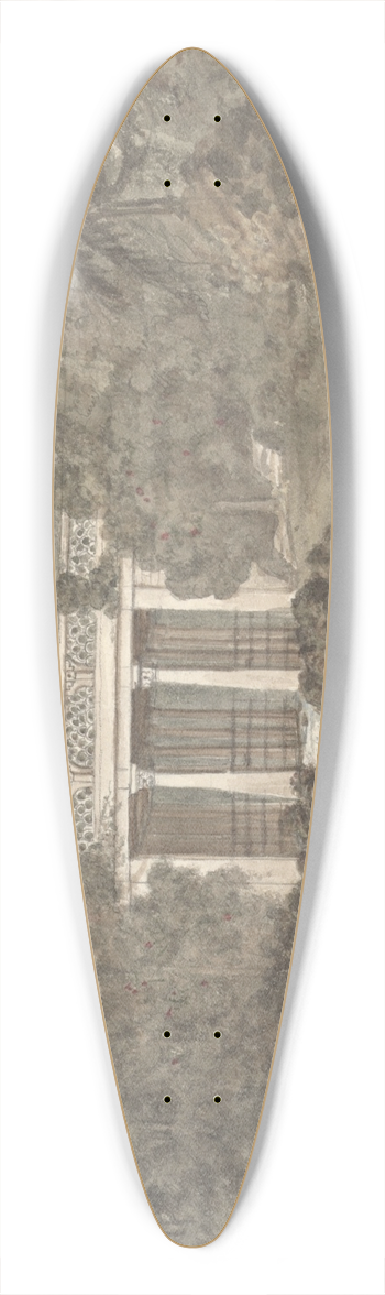 Anne Rushout - Indian Bridge, Lower Thornery, Sezincote 39.3 inch art pintail longboard deck