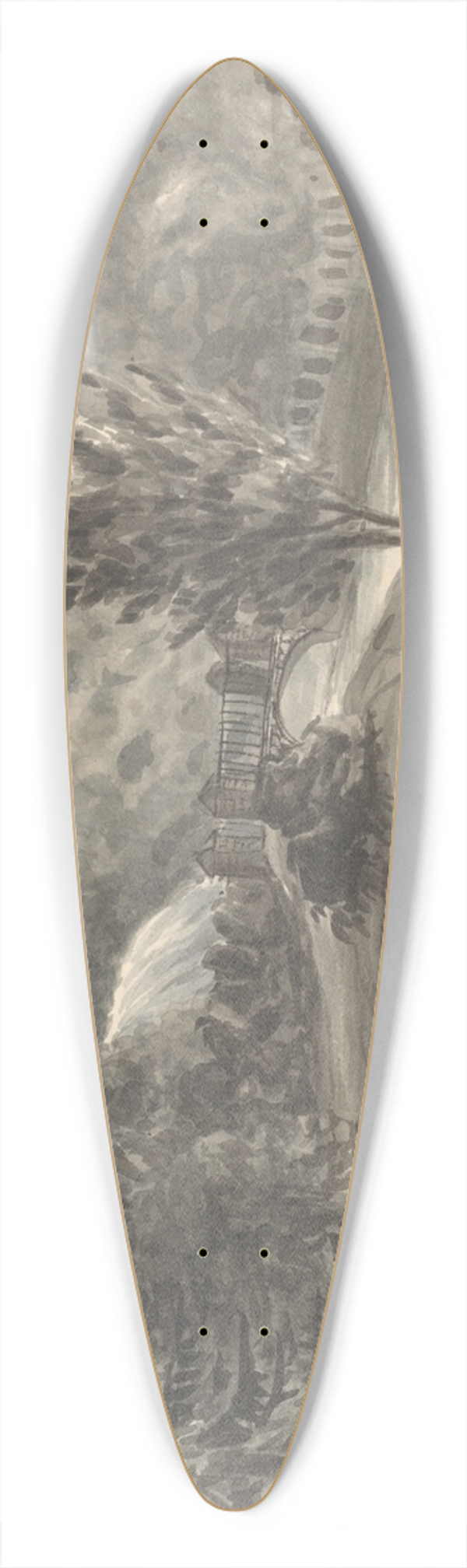 Anne Rushout - In the Garden at Eastnor Castle, September 29, 1829 39.3 inch art pintail longboard deck