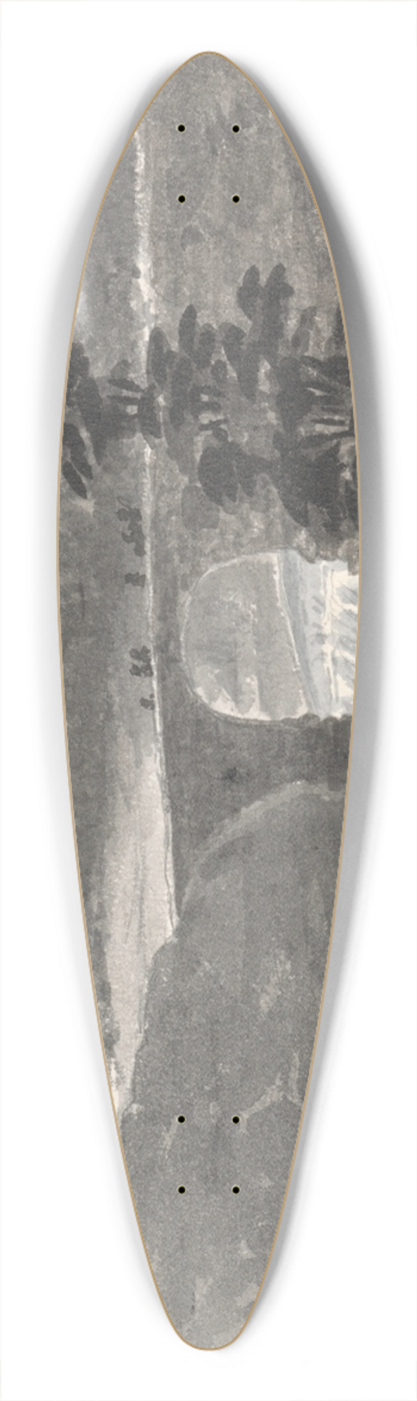 Anne Rushout - Pont Aberglasslin 39.3 inch art pintail longboard deck