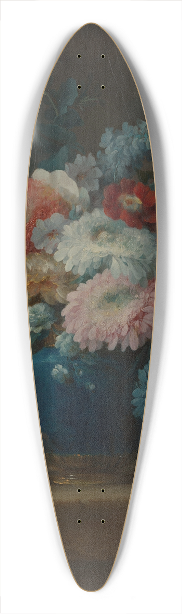 Anne Vallayer-Coster - Vase of Flowers and Conch Shell 39.3 inch art pintail longboard deck
