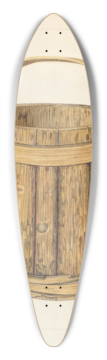 Annie B. Johnston - Wooden Sugar Bucket 39.3 inch art pintail longboard deck