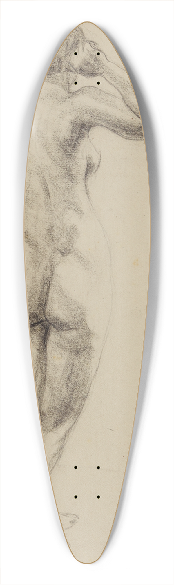 Anny Dollschein - Weiblicher Rckenakt 39.3 inch art pintail longboard deck