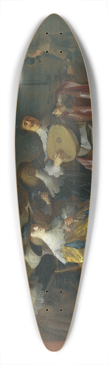Anthonie Palamedesz. - An Interior Scene With An Elegant Company Making Merry 39.3 inch art pintail longboard deck