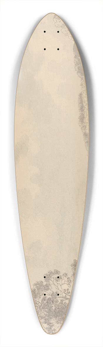Anthony Devis - Deer Resting in Albury Park 39.3 inch art pintail longboard deck