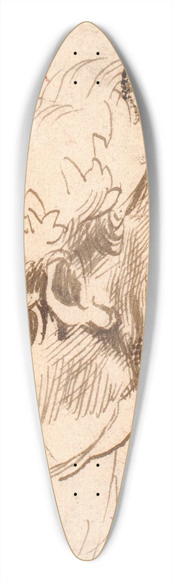 Anthony van Dyck - Head of a man 39.3 inch art pintail longboard deck