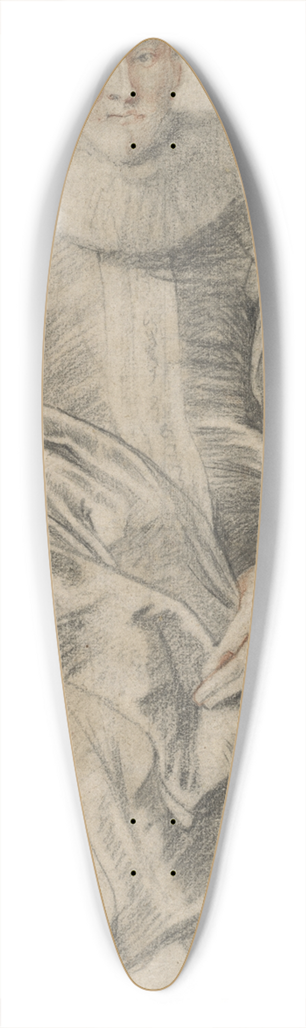Anthony van Dyck - Portrait of a Man Standing 39.3 inch art pintail longboard deck