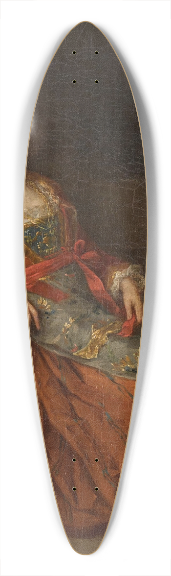 Antoine De Favray - Portrait Of A Lady In Turkish Dress Seated In An Armchair 39.3 inch art pintail longboard deck