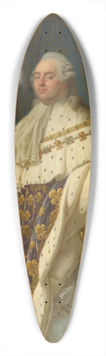 Antoine-Franois Callet - Portrait of Louis XVI of France in Coronation Robes 39.3 inch art pintail longboard deck