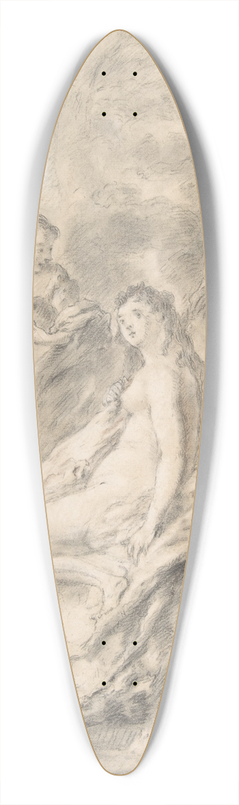 Antoine Pesne - Bathsheba at the Bath 39.3 inch art pintail longboard deck