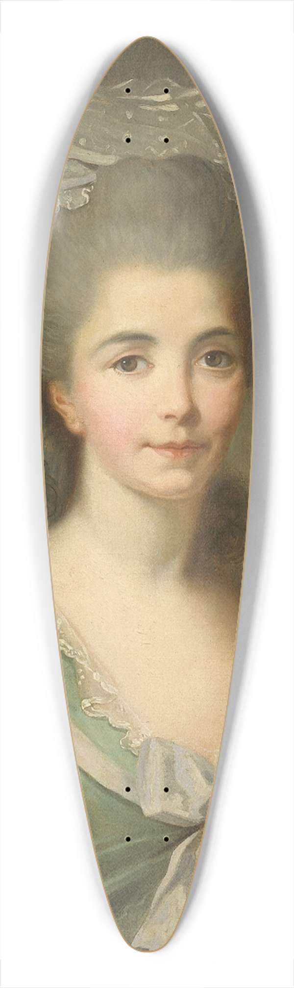Antoine Vestier - Portrait de femme 39.3 inch art pintail longboard deck