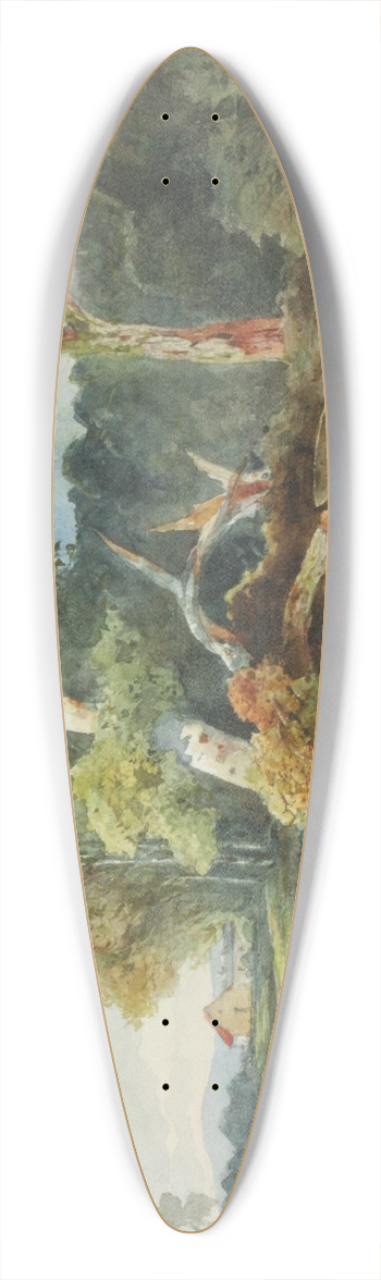 Anton Altmann - Flusslandschaft 39.3 inch art pintail longboard deck