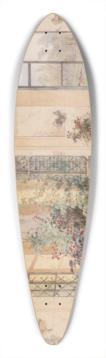 Anton Altmann the younger - Sala Terrena in einem Schlchen 39.3 inch art pintail longboard deck