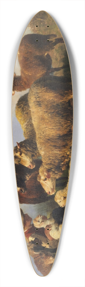Anton Braith - Hirtenjunge mit Schafen 39.3 inch art pintail longboard deck