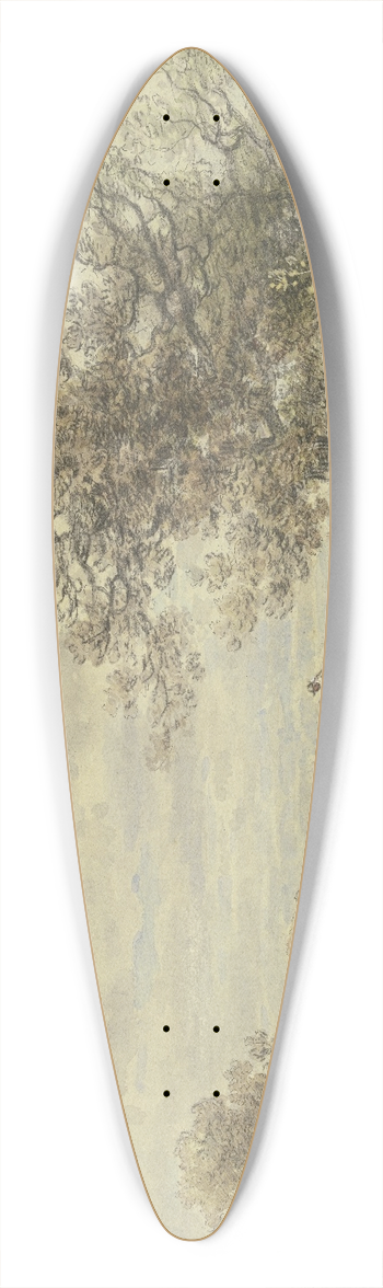 Anton Burger - Landschaft mit hohem Baum und Holzfuhrwerk 39.3 inch art pintail longboard deck