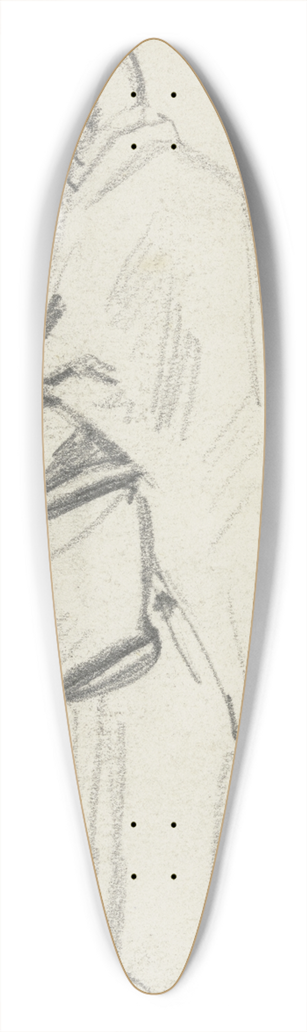 Anton Burger - Market woman with basket on her arm 39.3 inch art pintail longboard deck
