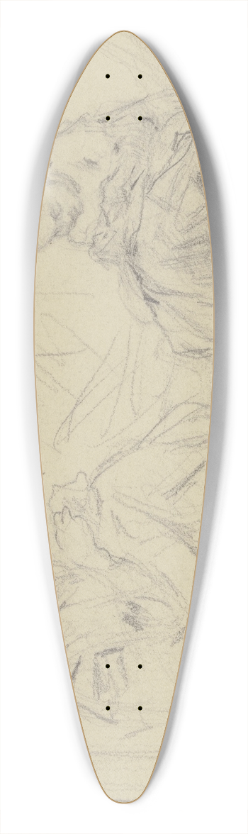 Anton Burger - Mother and child 39.3 inch art pintail longboard deck